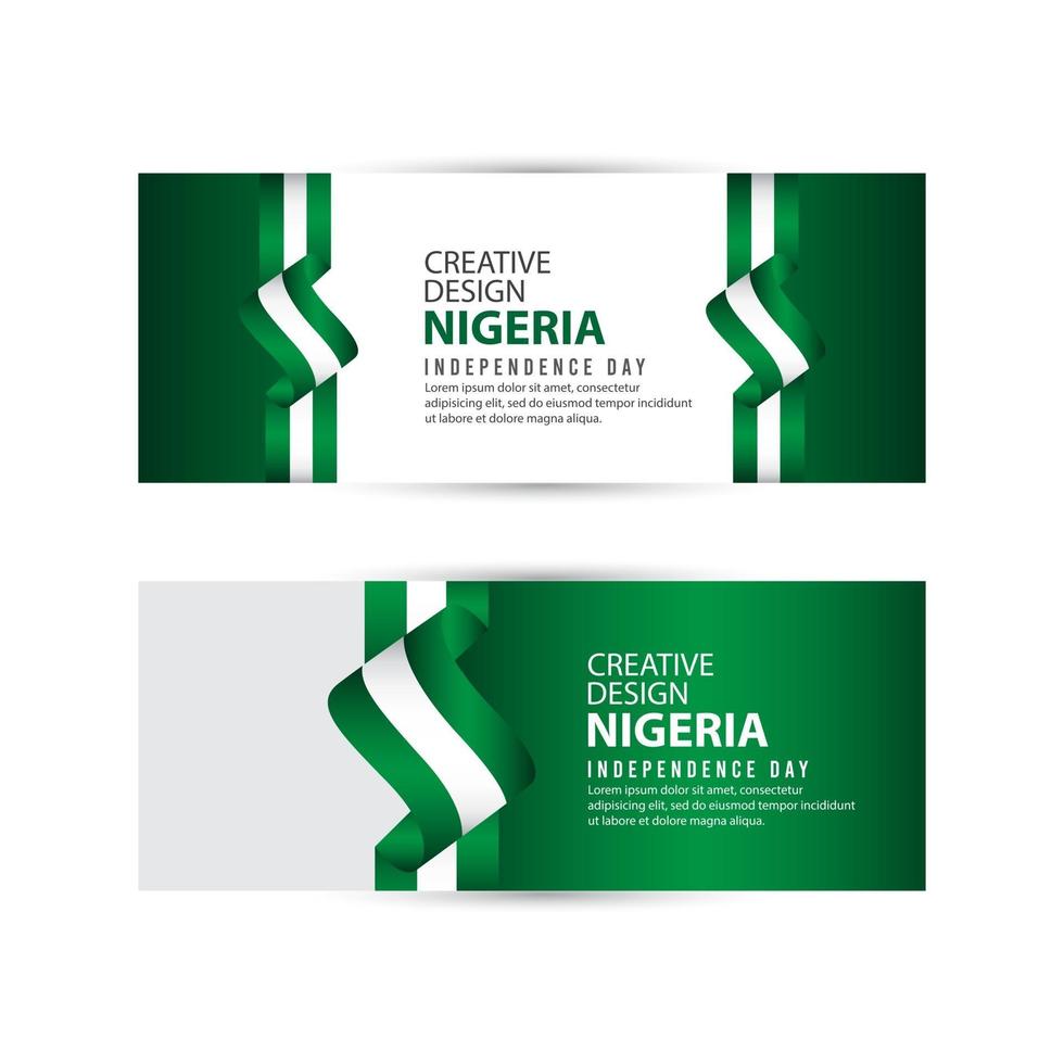 Nigeria Independence Day Celebration Creative Design Illustration Vector Template
