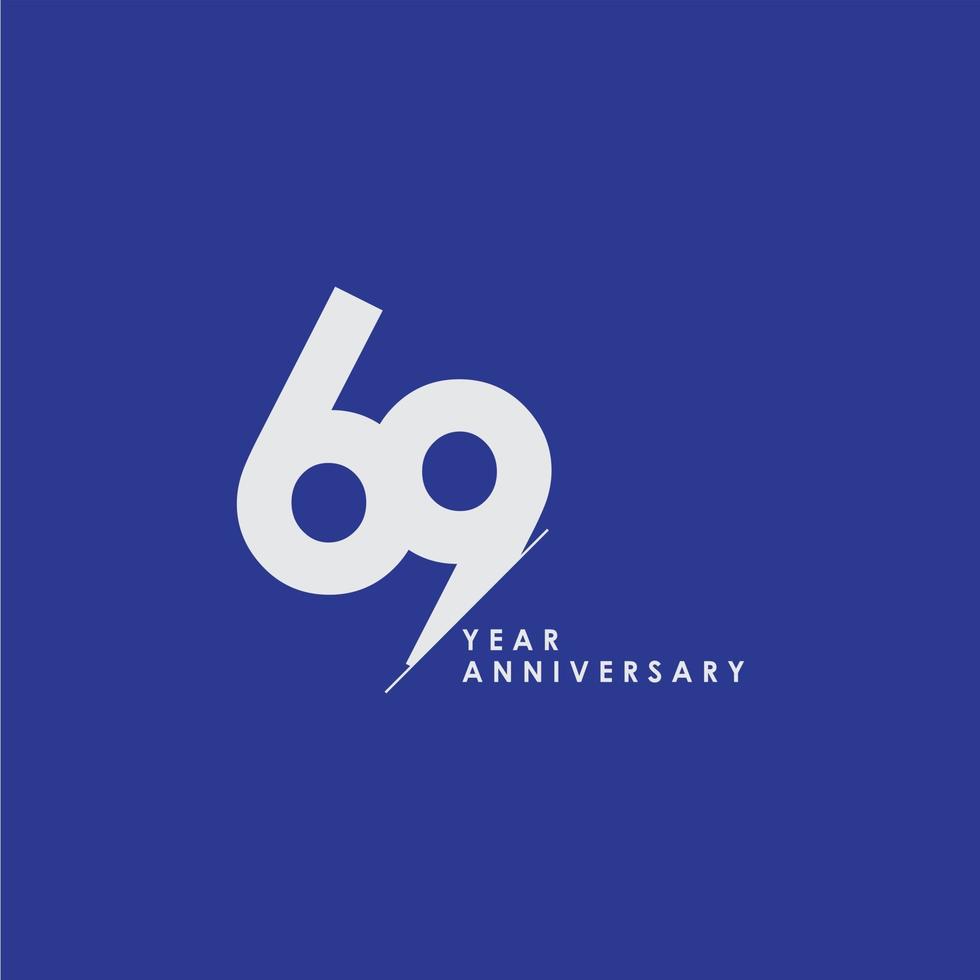 59 Years Anniversary Celebration Vector Template Design Illustration