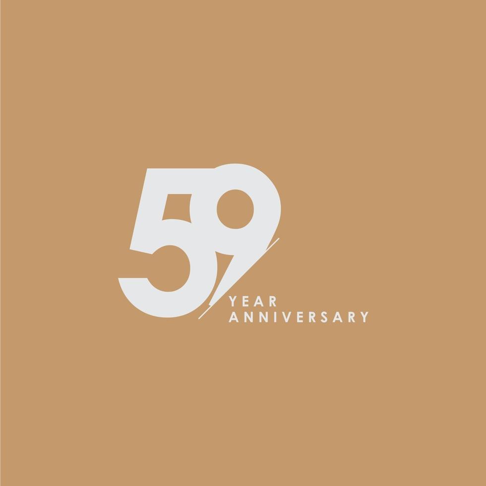 59 Years Anniversary Celebration Vector Template Design Illustration