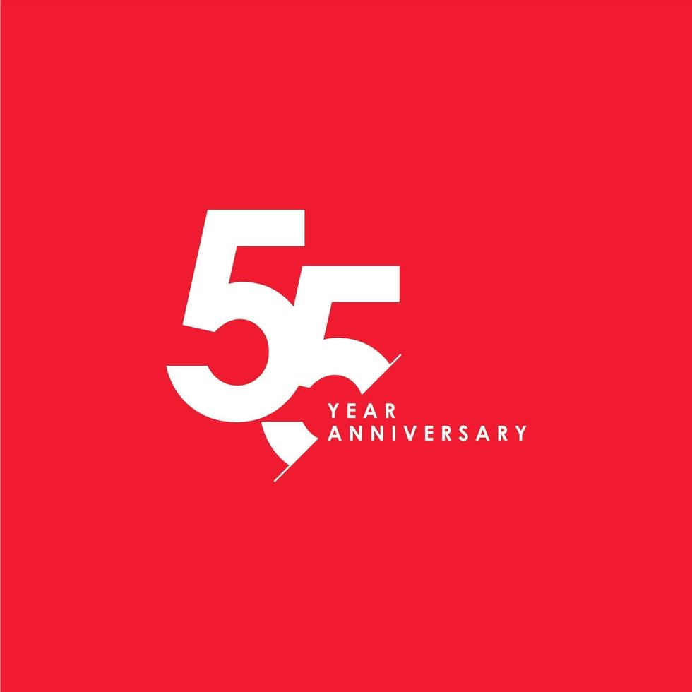 65 Years Anniversary Vector Template Design Illustration
