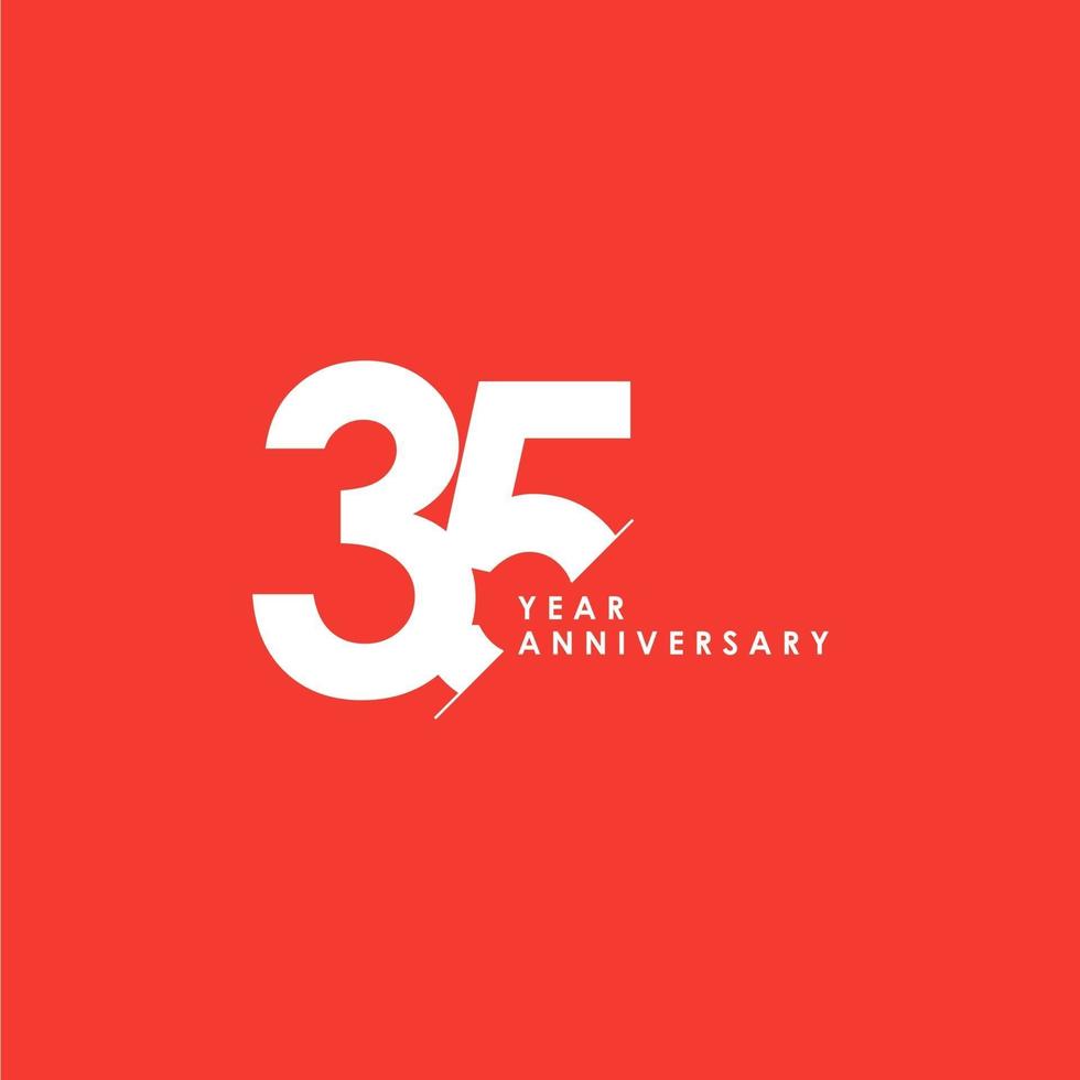 35 Years Anniversary Vector Template Design Illustration