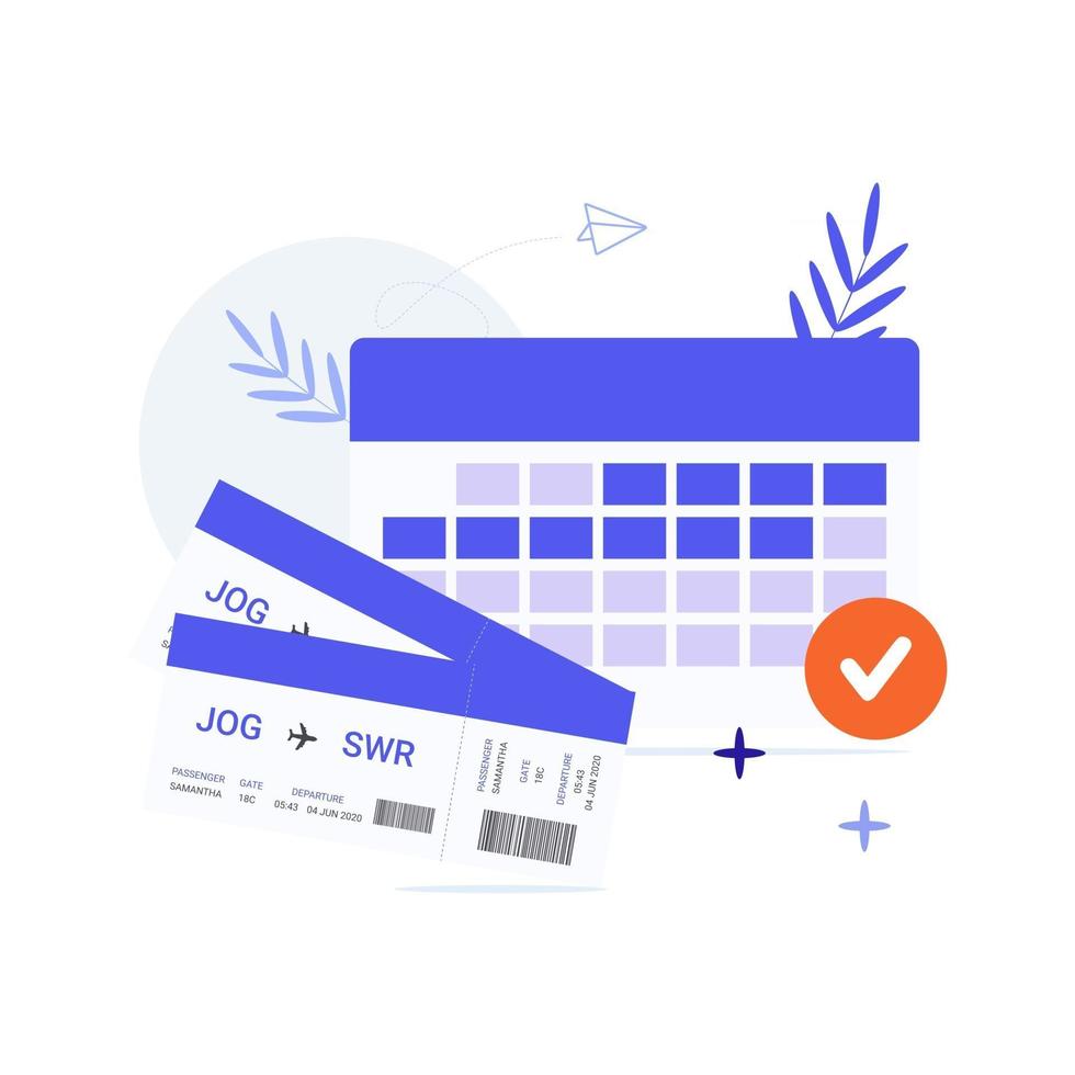 Travel Plans - Itinerary Vector Illustration