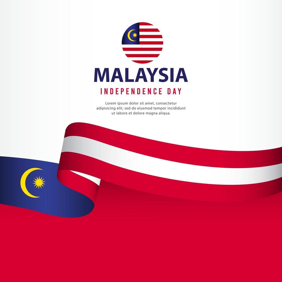 Malaysia Independence Day Celebration, banner set Design Vector Template Illustration