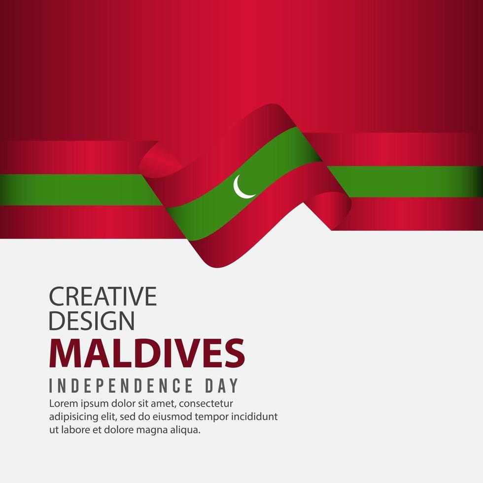 Maldives Independence Day Celebration Creative Design Illustration Vector Template