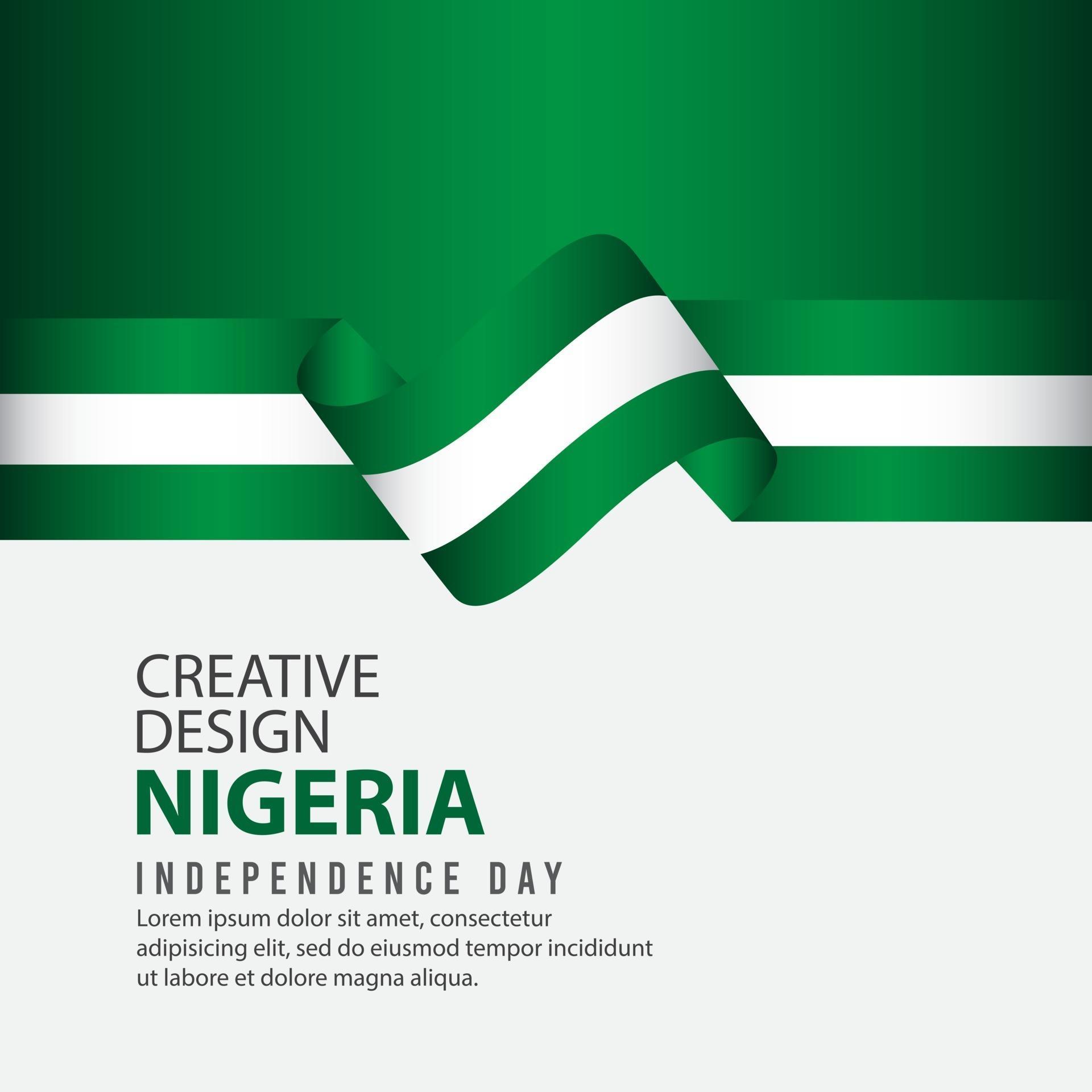 Nigeria Independence Day Celebration Creative Design Illustration Nigeria Independence Day Celebration Creative Design Illustration