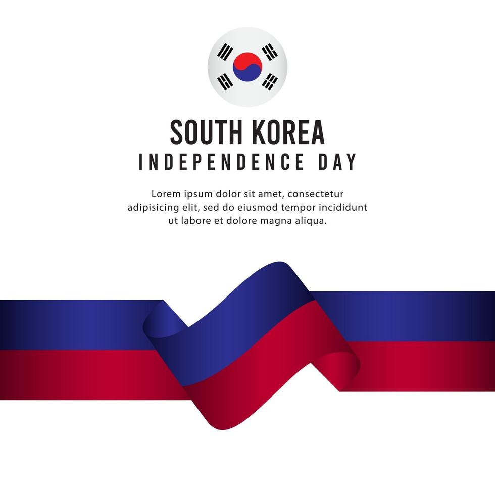 South Korea Independence Day Celebration Creative Design Illustration Vector Template