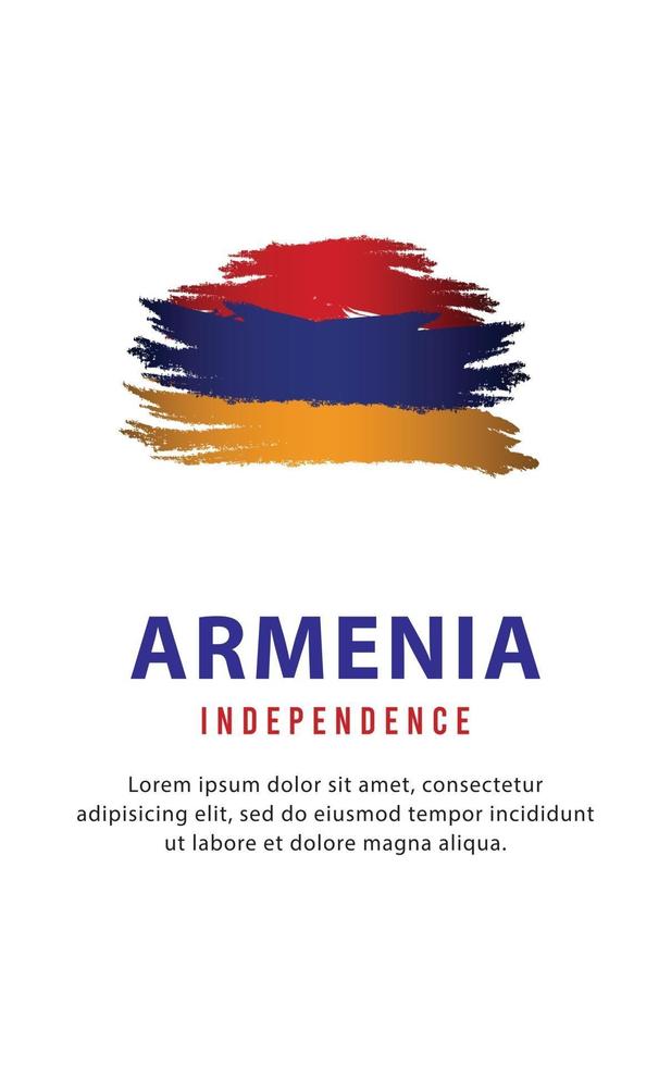 independencia de armenia día-15 vector
