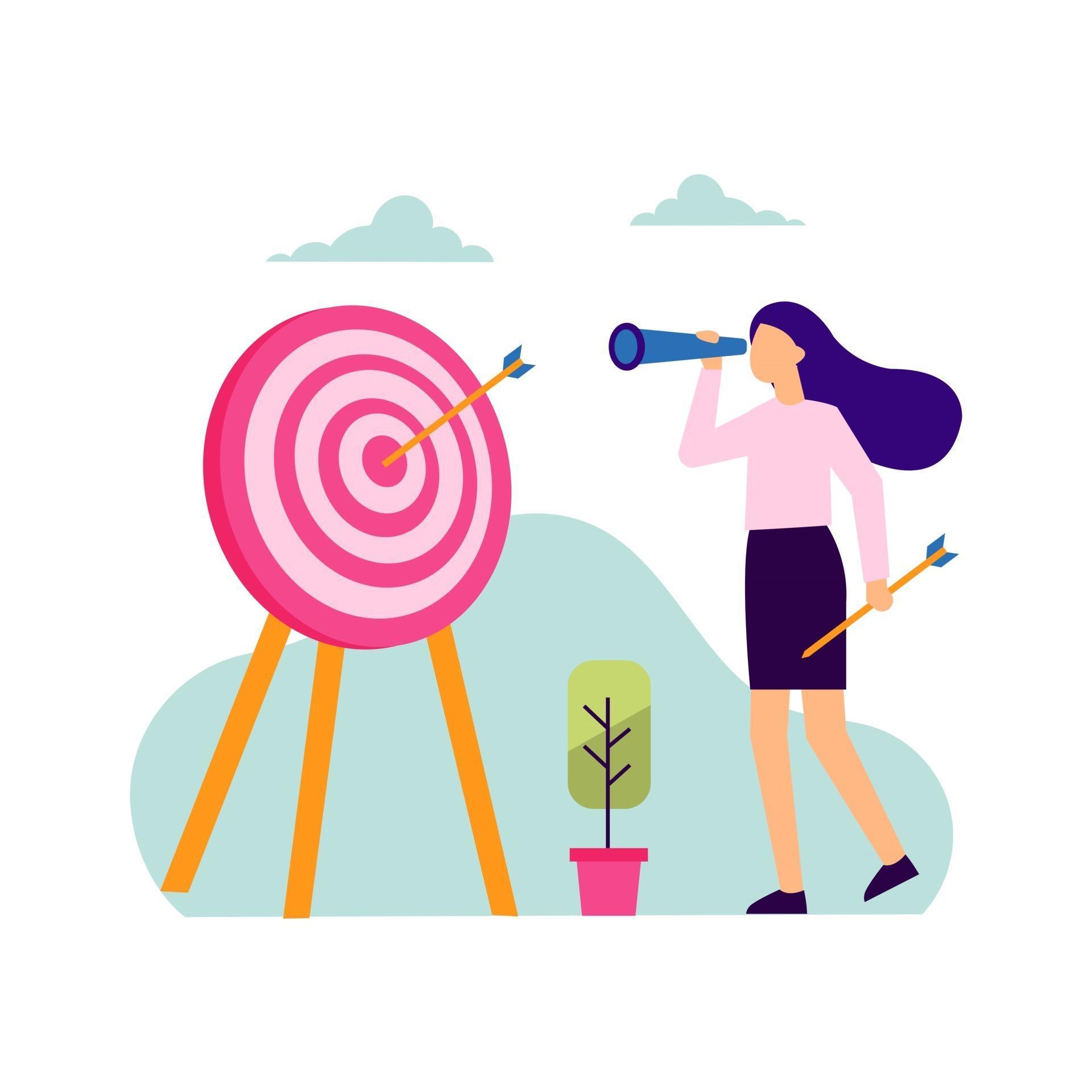 Set Goals Vector Illustration 2745496 Vector Art at Vecteezy