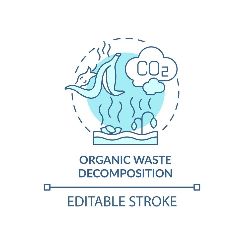 Organic waste concept icon. Natural carbon emissions