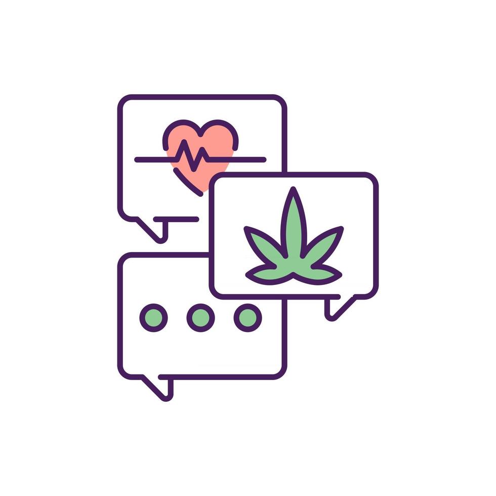 Online support for addiction RGB color icon 2745629 Vector Art at 