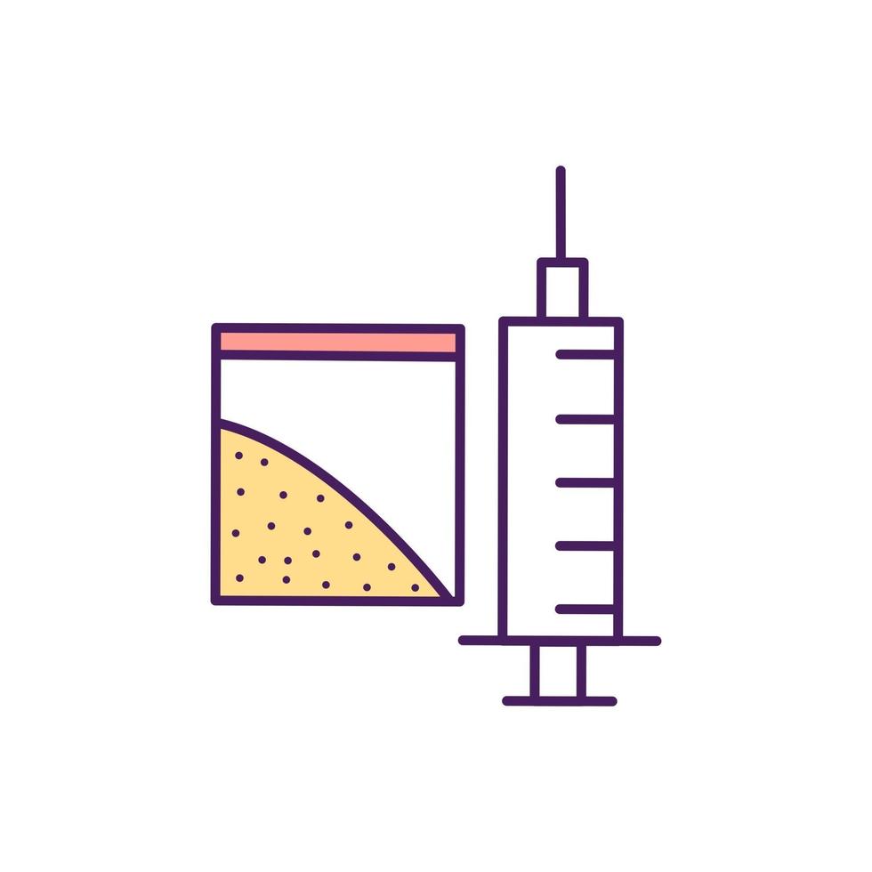 Dangerous drugs RGB color icon vector
