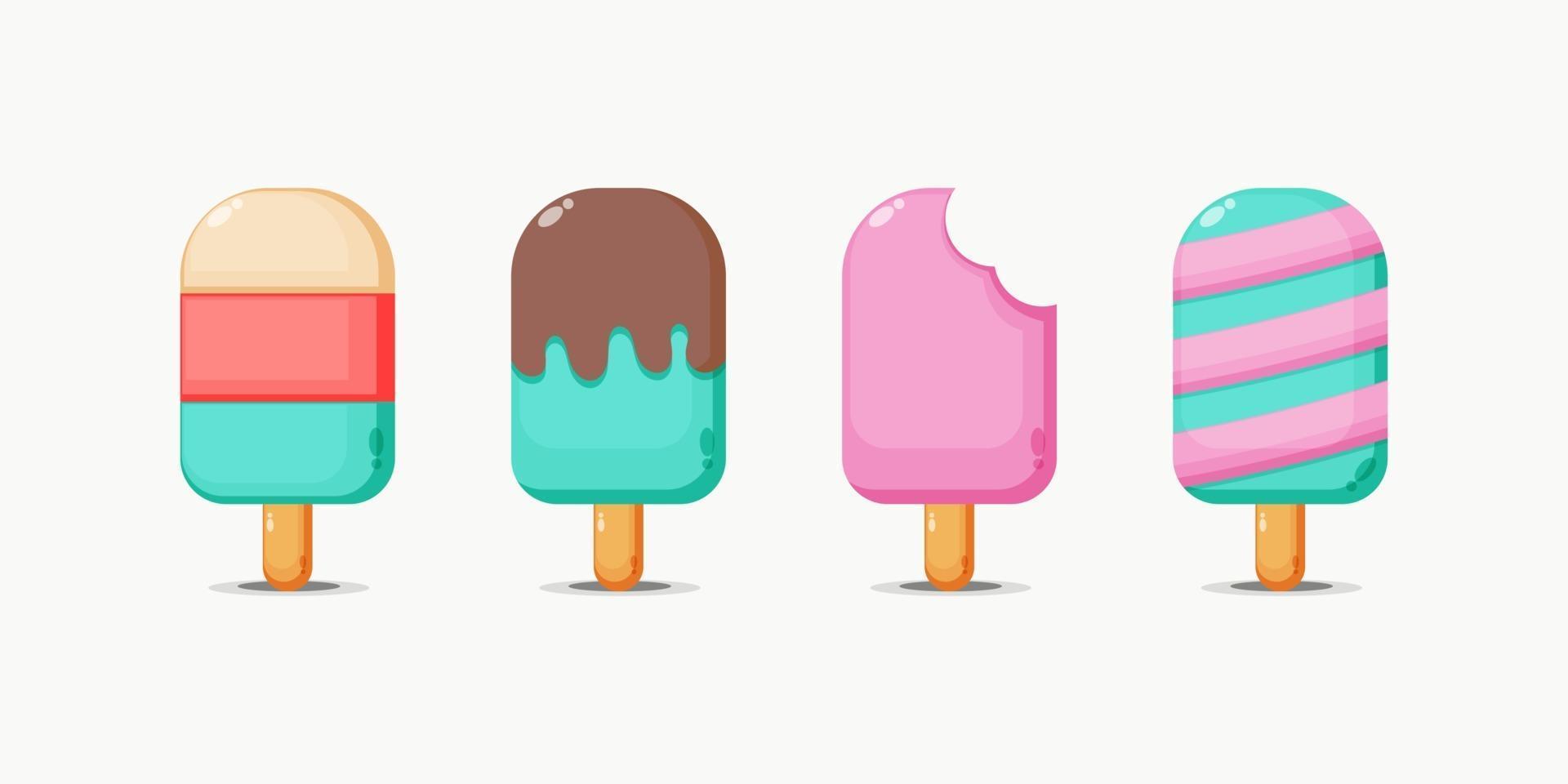 Ice cream design set vector