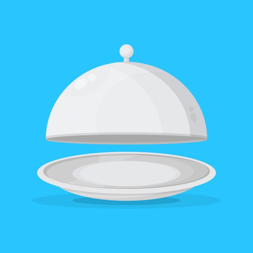 Illustration of a cloche restaurant icon vector