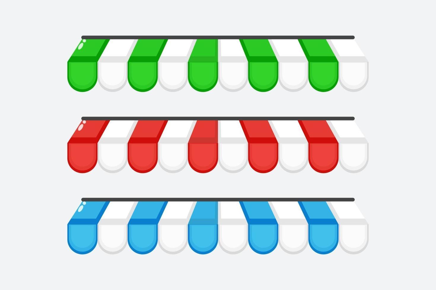 Illustration of striped shop awning design vector