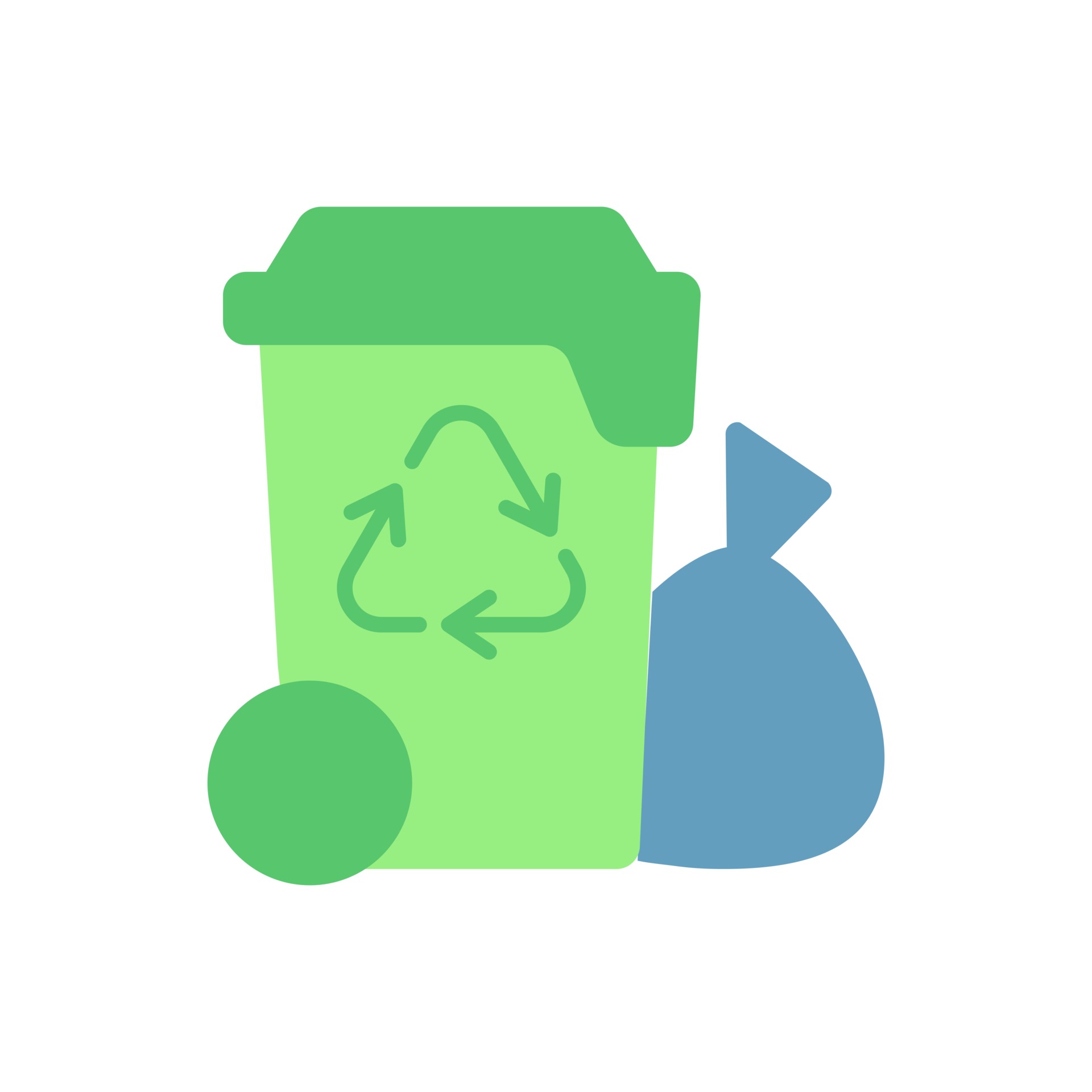 Residential waste collection vector flat color icon. Garbage pickup