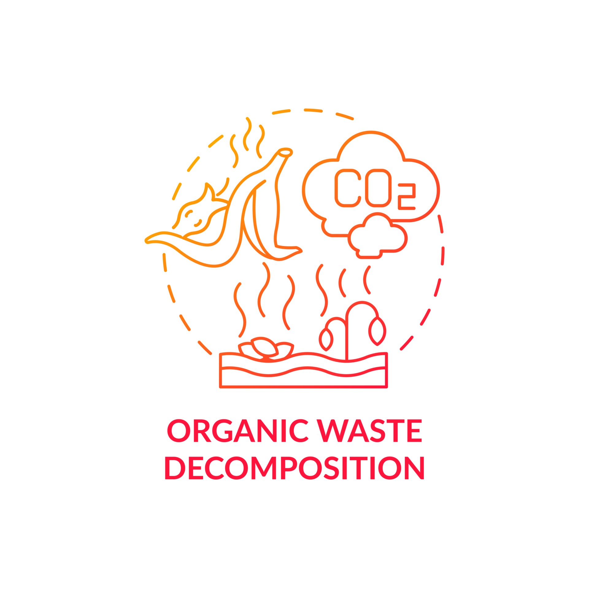 Organic waste concept icon. Natural CO2 cause abstract