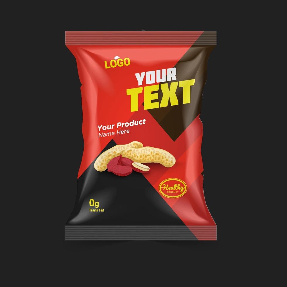 Free Potato chips package design, foil bags with the original file in 3d illustration. Chip's packaging ideas chip packaging, packaging, chips. vector