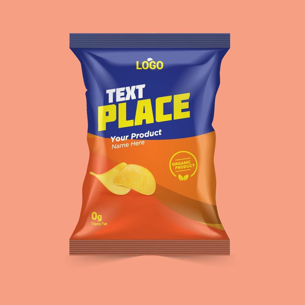 Free Potato chips package design, foil bags with the original file in 3d illustration. Chip's packaging ideas chip packaging, packaging, chips. vector