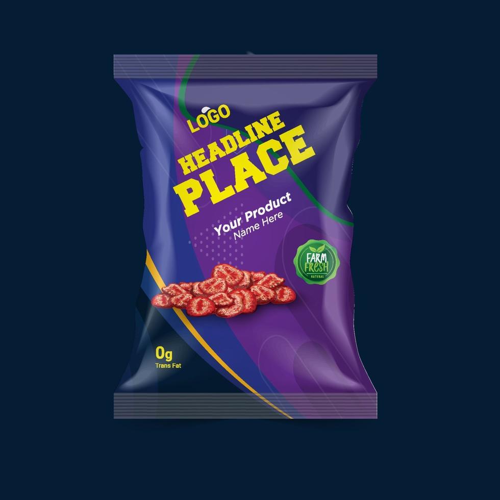 Free Potato chips package design, foil bags with the original file in 3d illustration. Chip's packaging ideas chip packaging, packaging, chips. vector