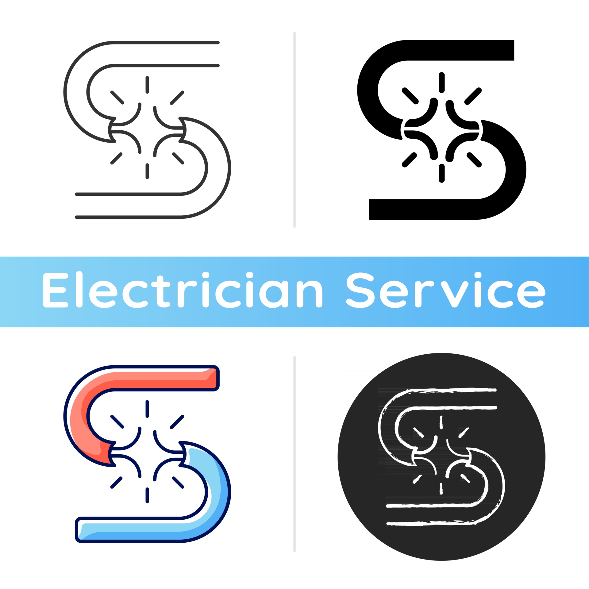 Gå op klon Sow Short circuit icon. Voltage streaming excess. Appliance damage. Flickering  lights, burns on wire. Excessive current flow. Linear black and RGB color  styles. Isolated vector illustrations 2746421 Vector Art at Vecteezy