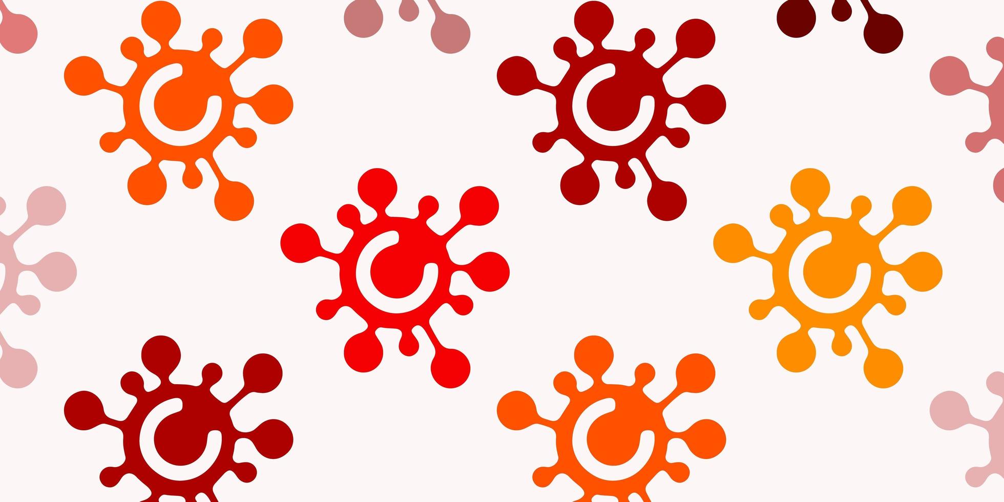 Light Orange vector texture with disease symbols.