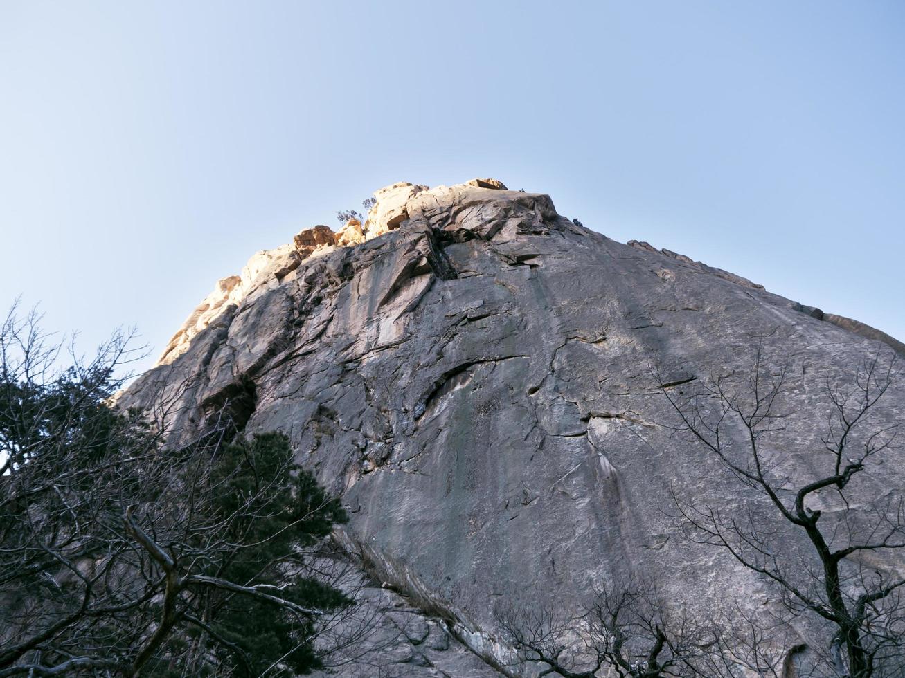 Big rock in the mountains of Seoraksan, South Korea photo