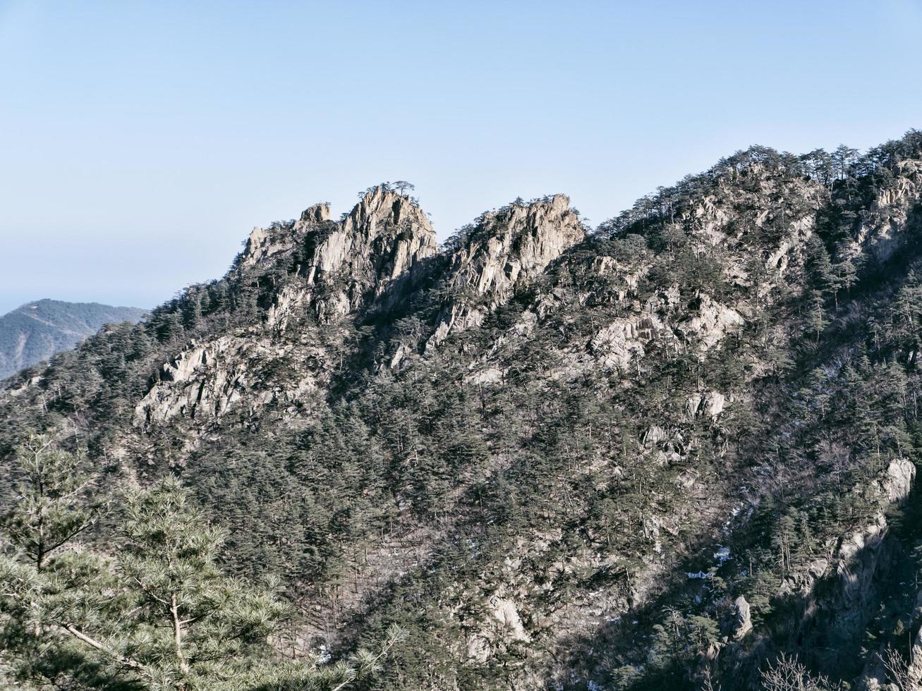 Beautiful mountain panorama in Seoraksan National Park, South Korea photo