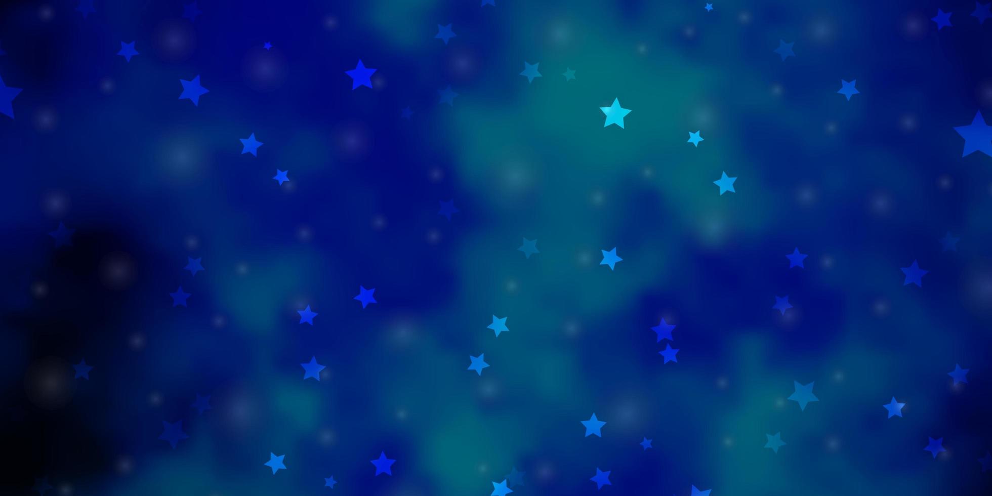 plantilla de vector azul claro con estrellas de neón. difuminar el diseño decorativo en un estilo sencillo con estrellas. tema para teléfonos celulares.
