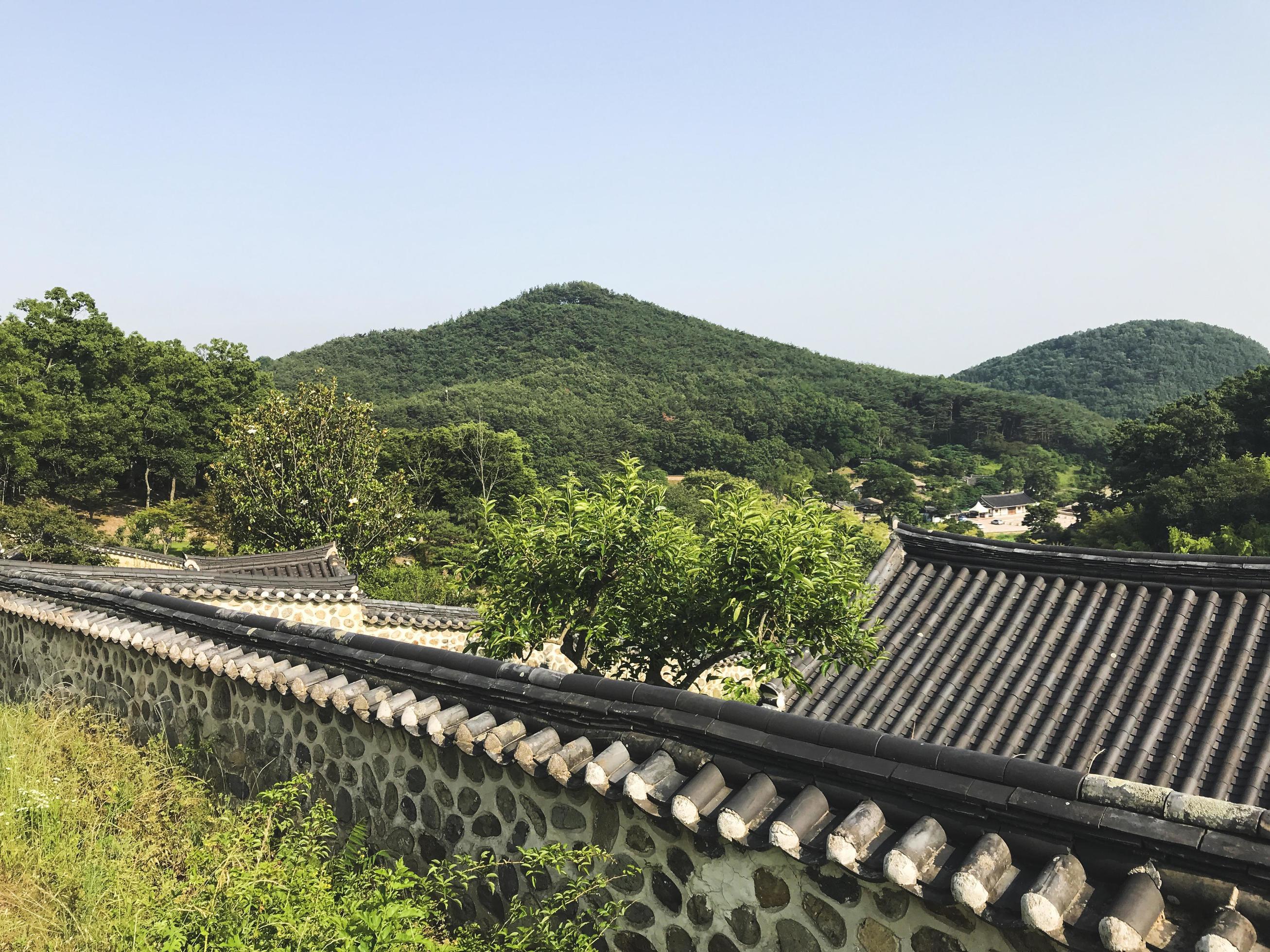 Stone fence in traditional village of South Korea 2746924 Stock Photo