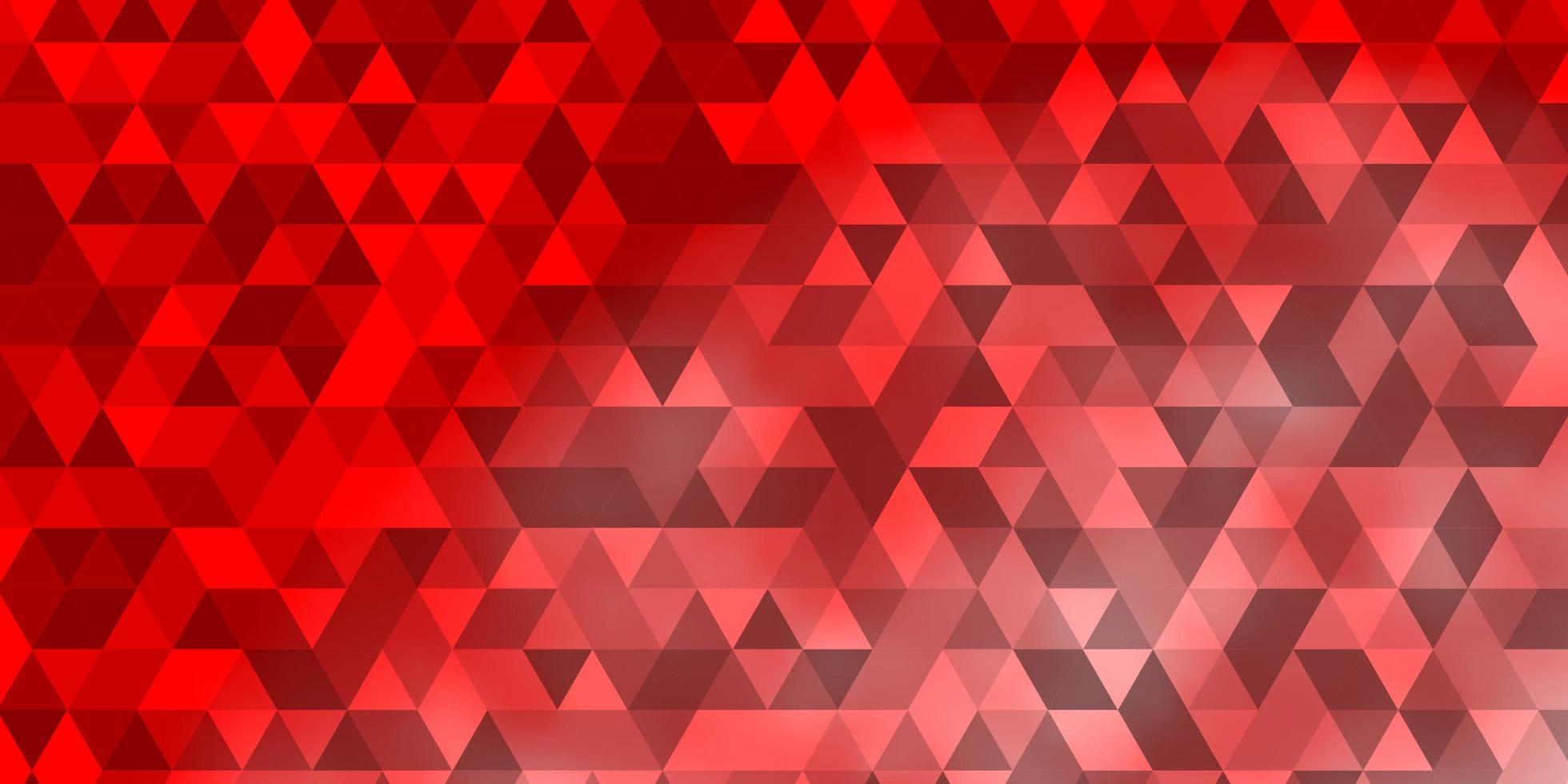Light Red vector backdrop with lines, triangles.