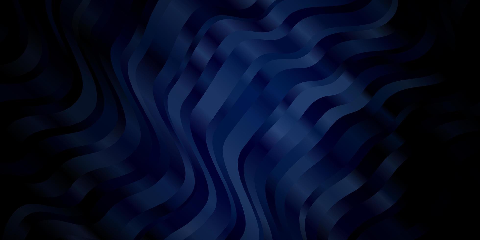 Dark BLUE vector pattern with curved lines. Colorful illustration in circular style with lines. Pattern for websites, landing pages.