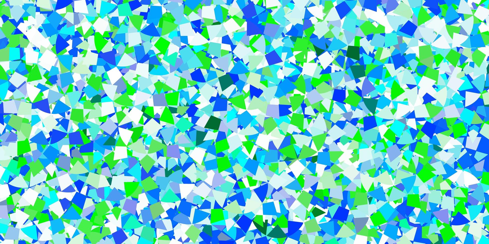 Light blue vector template with crystals, triangles.