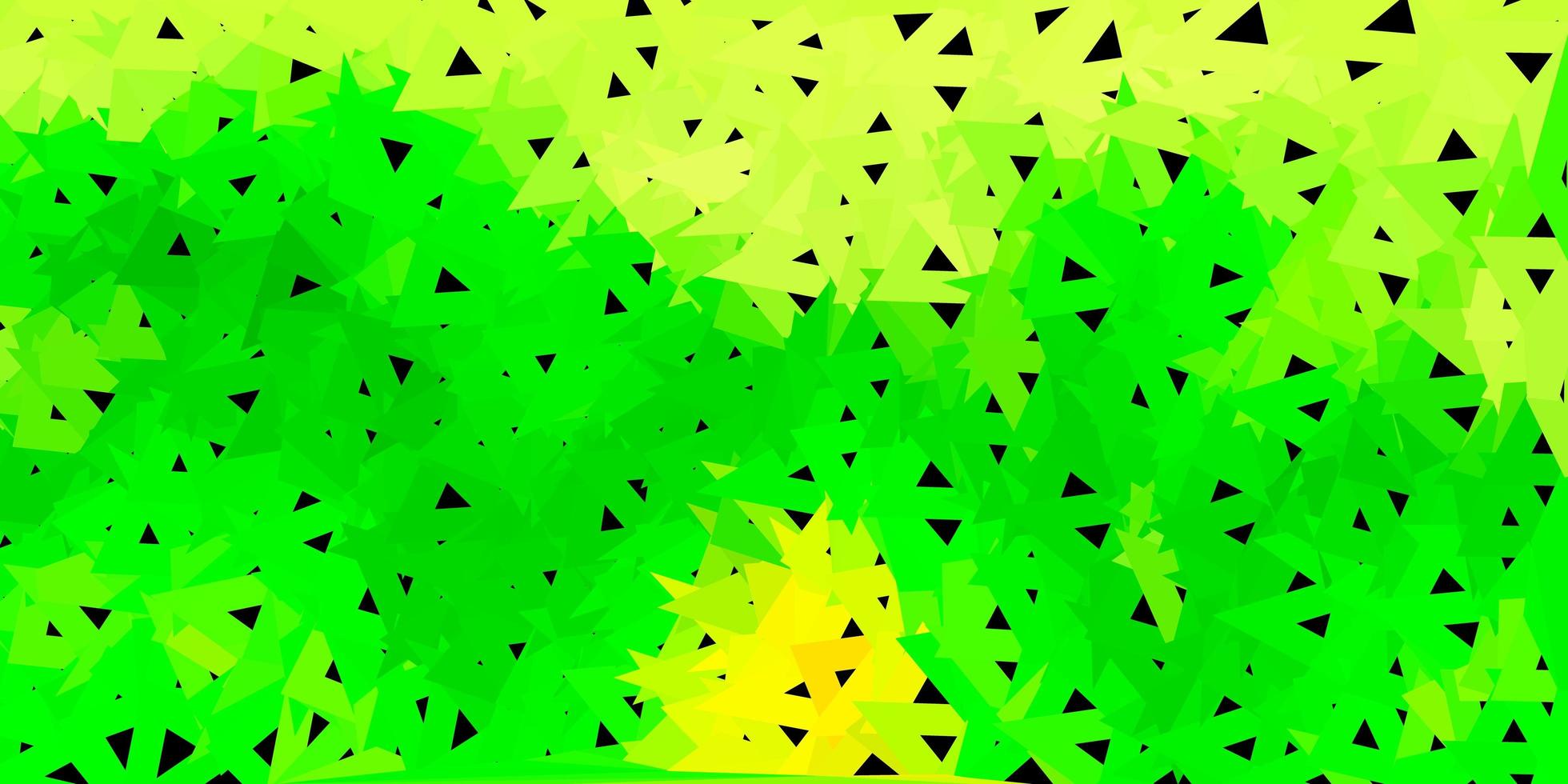 Dark green, yellow vector gradient polygon layout.