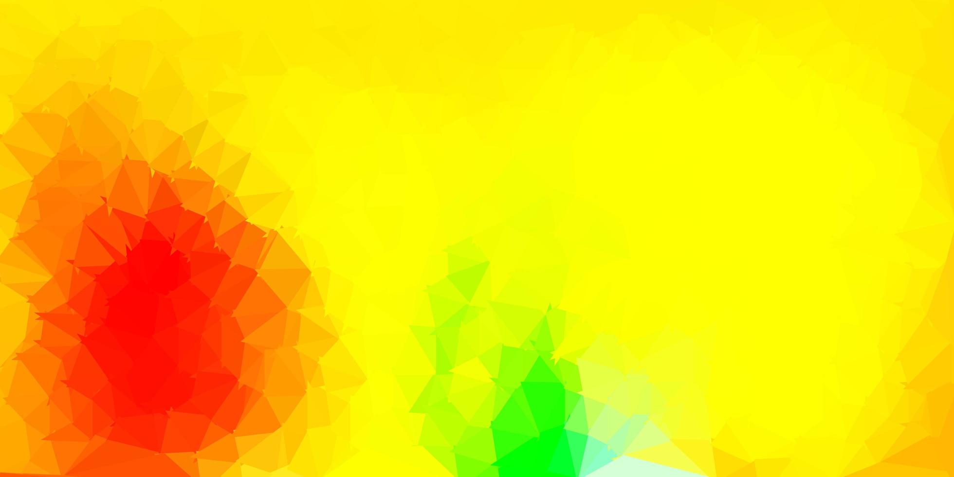 Light green, red vector triangle mosaic template.