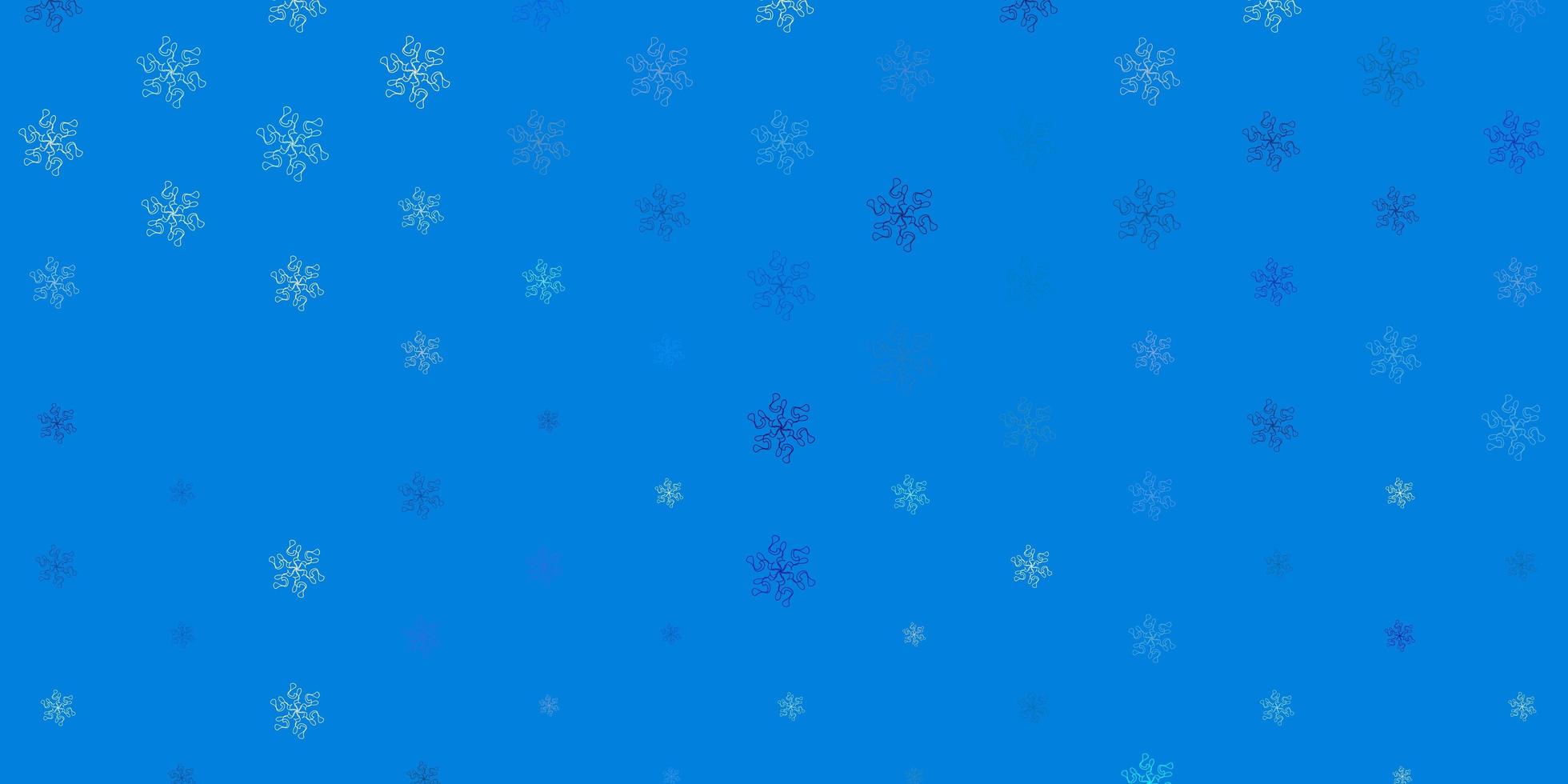 Light blue vector natural backdrop with flowers.