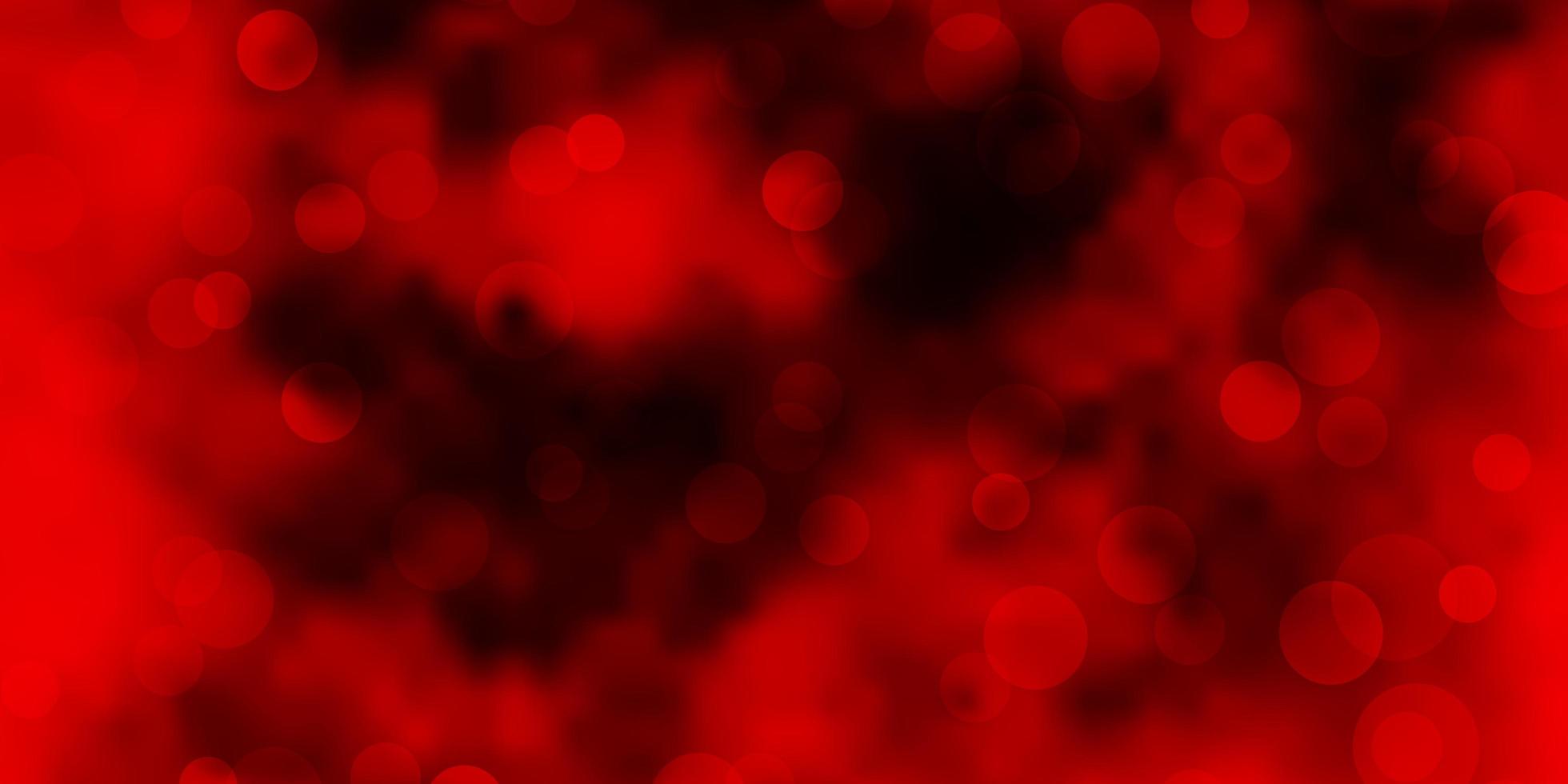 Dark Red vector layout with circles. Abstract decorative design in gradient style with bubbles. Pattern for wallpapers, curtains.