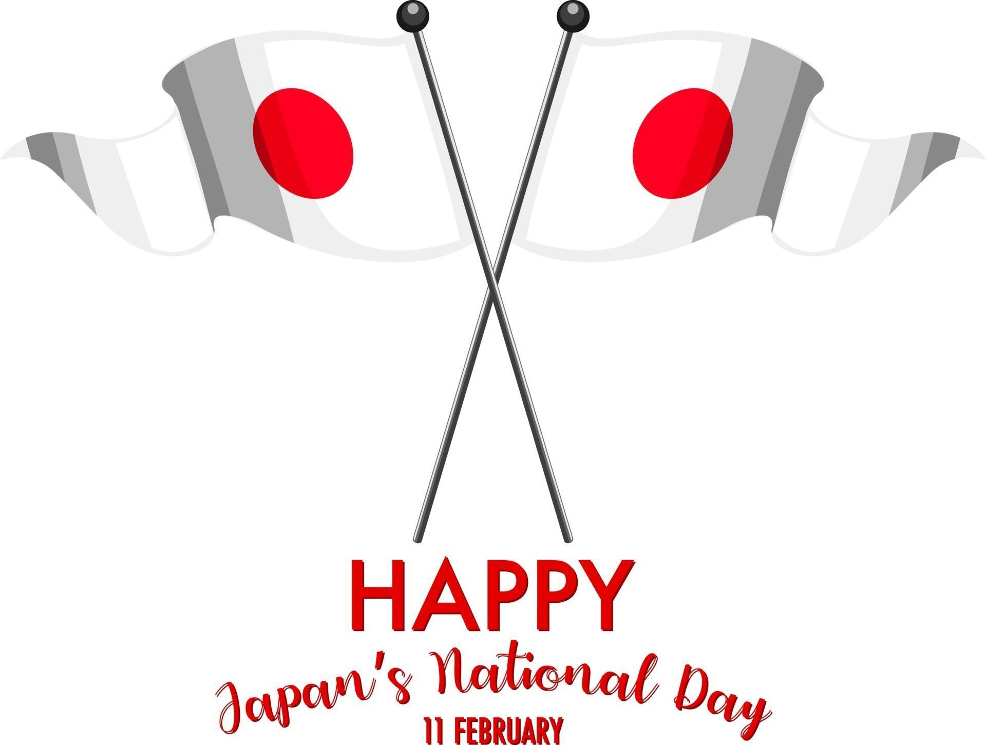 Happy Japan's National Day Banner with Flag of Japan 2747293 Vector Art