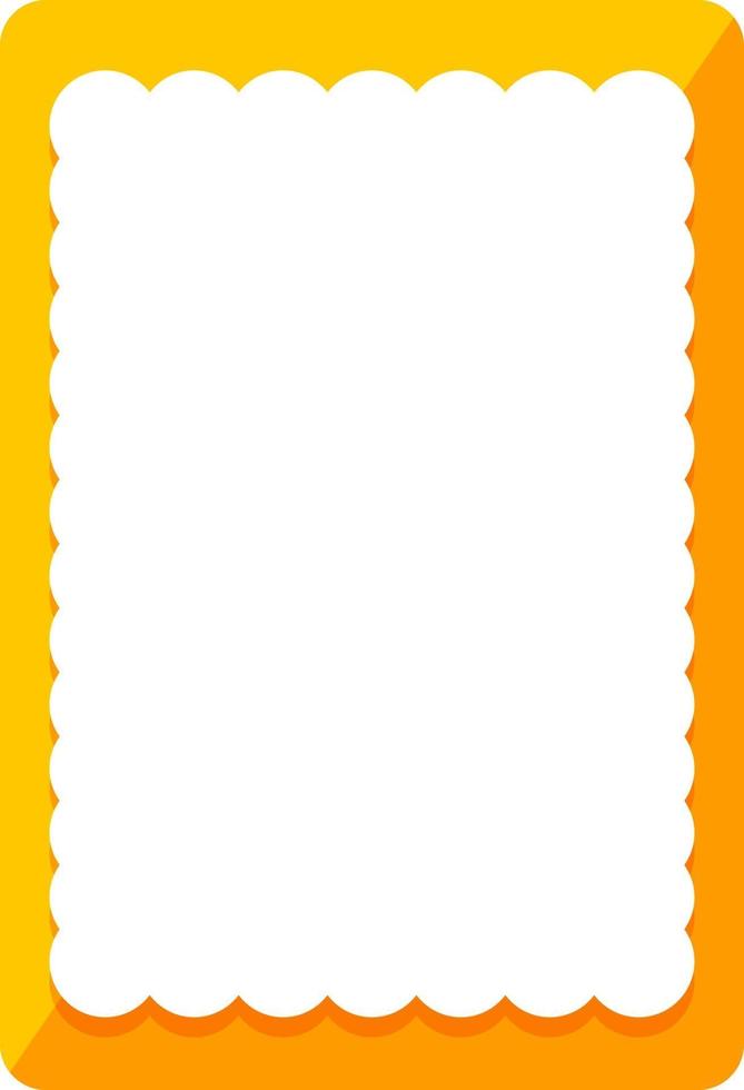 Empty orange curl frame banner template vector