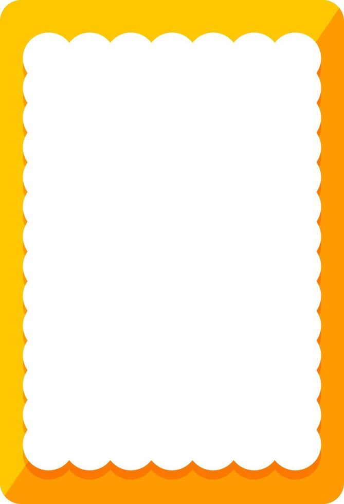 Plantilla de banner de marco de rizo naranja vacío vector