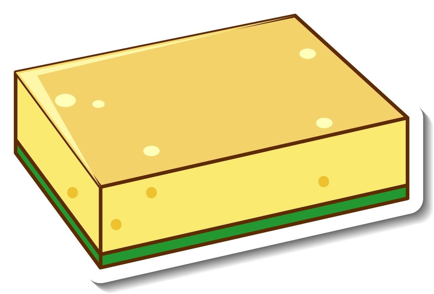 A sticker template with Dish sponge isolated vector