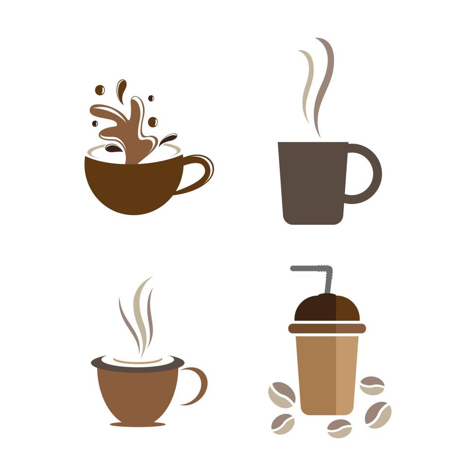 Coffee cup logo images vector