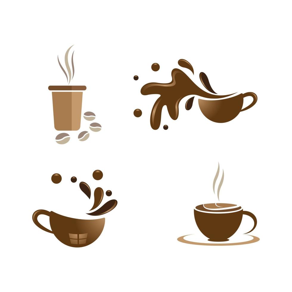 imágenes de taza de cafe logo vector