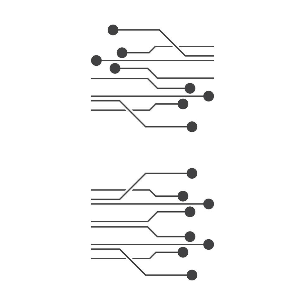 Circuit logo design vector