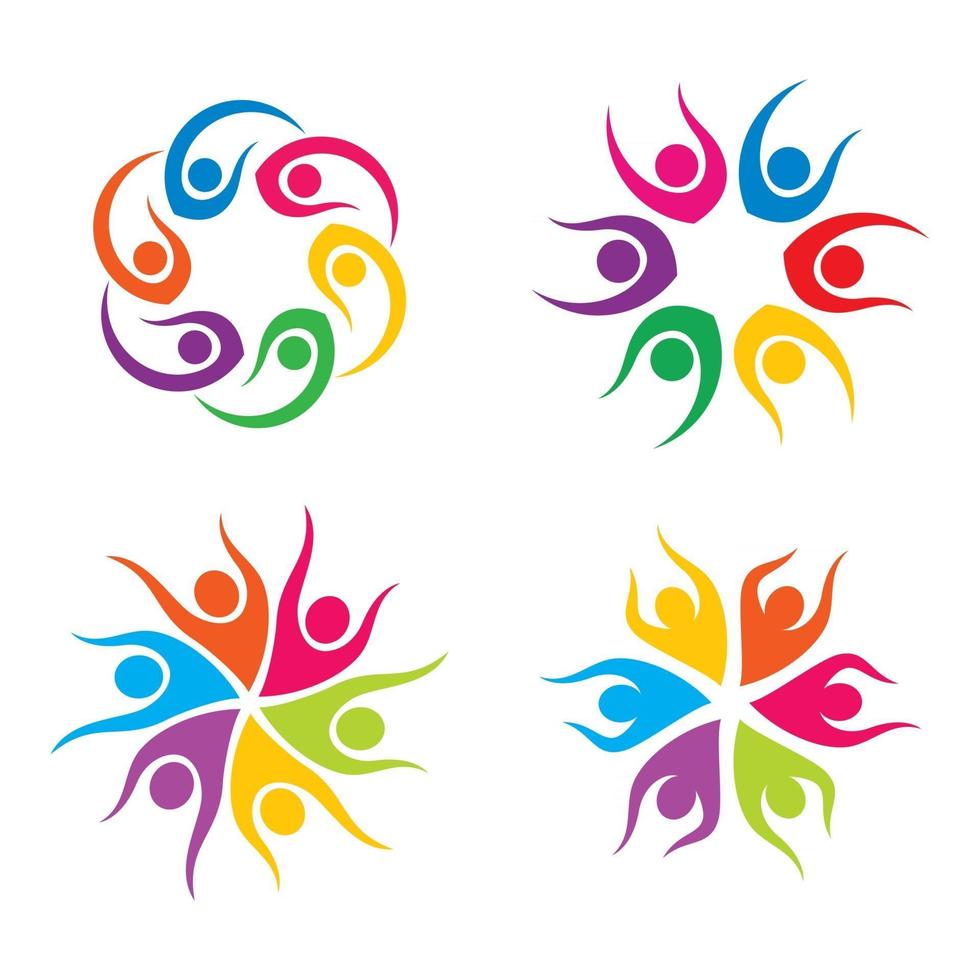 Community care logo images design vector