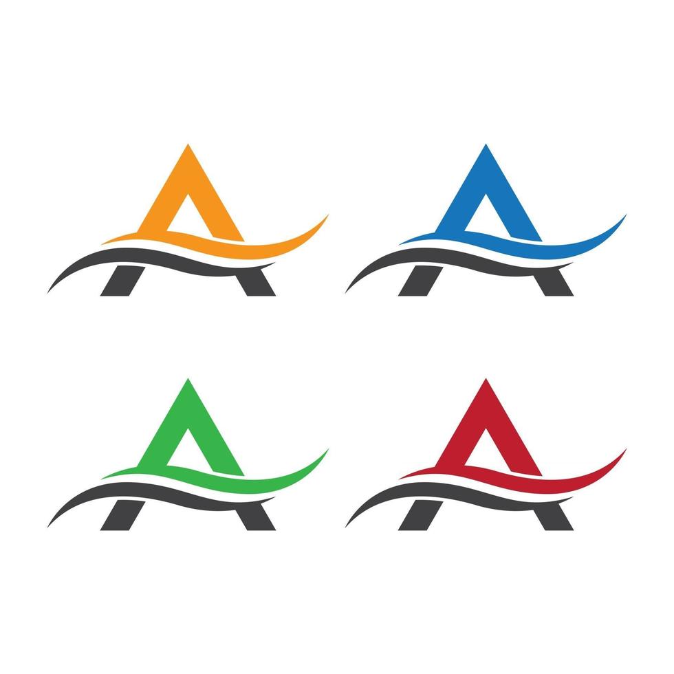 Letter a logo images vector