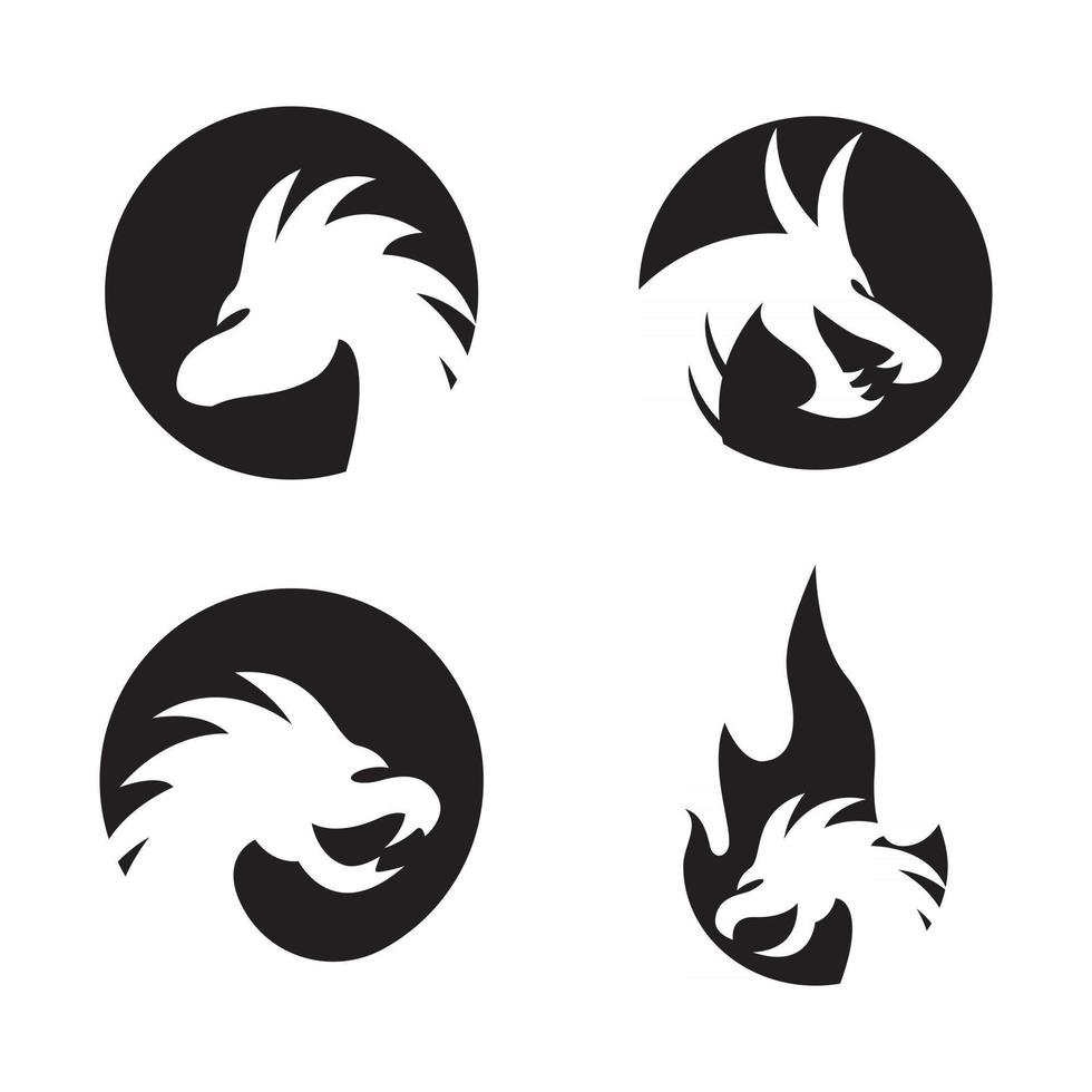 Dragon head logo images vector