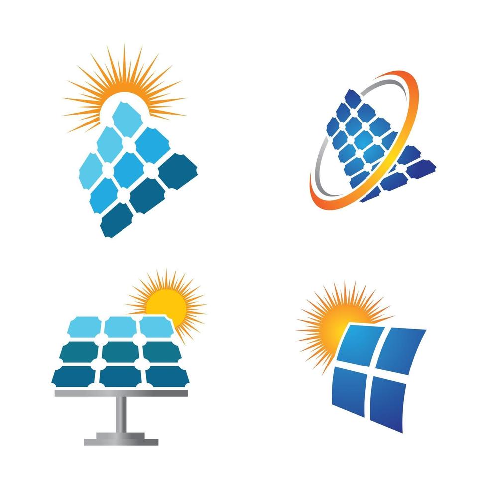 Solar energy logo images illustration vector