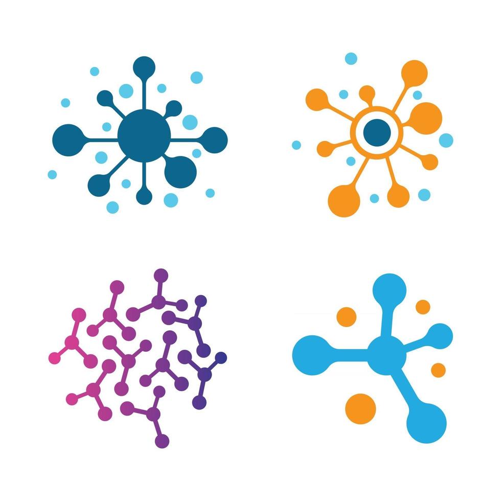 Molecule logo design vector
