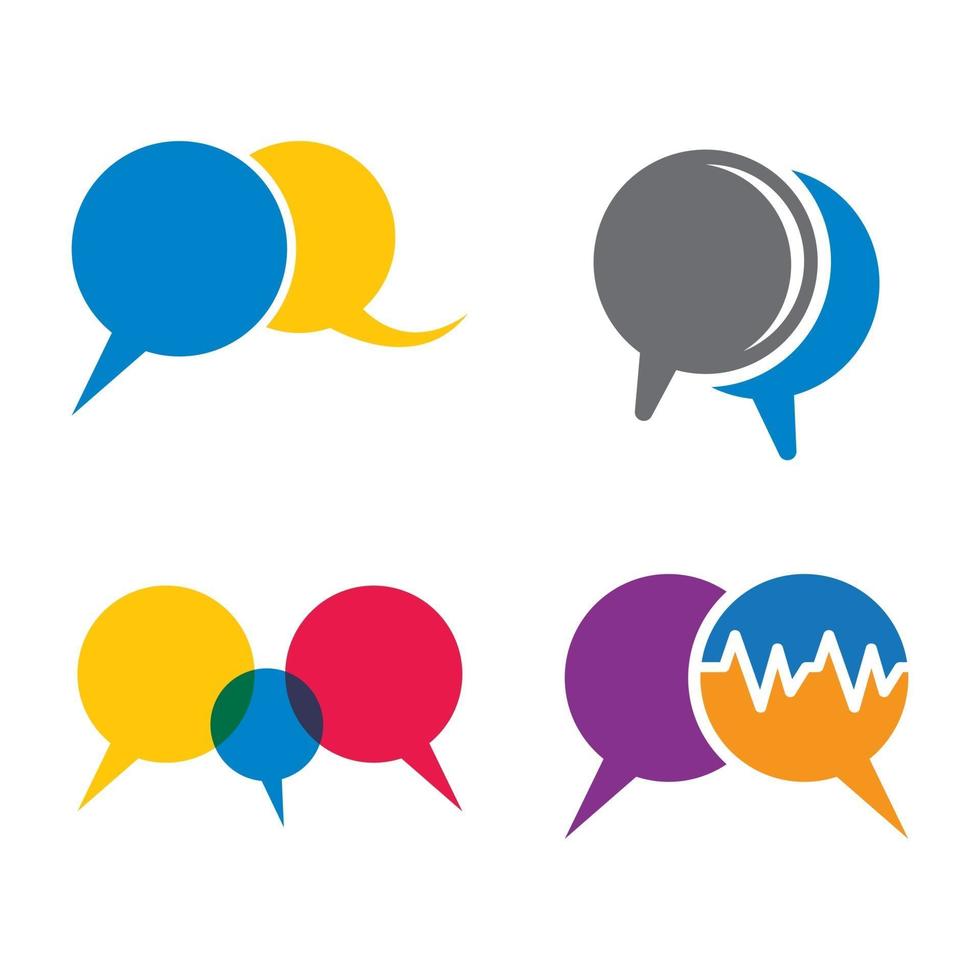 Speech bubble logo images vector