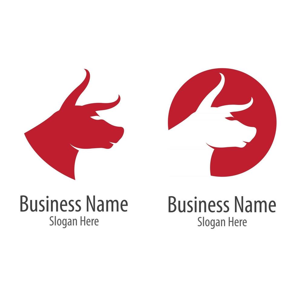 Bull head logo images vector
